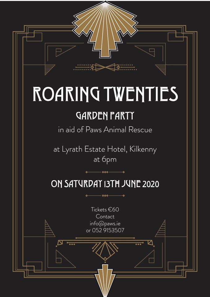 Roaring Twenties Garden Party event in aid of PAWS- POSTPONED