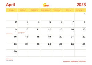 PAWS 2023 Calendar